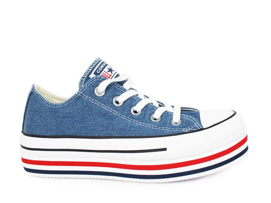 CONVERSE C.T. All Star Platform OX Blue Jeans White 563973C