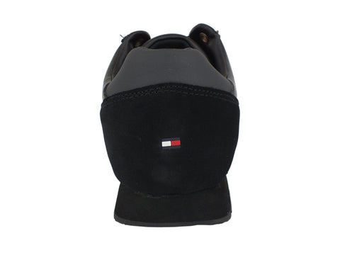 TOMMY H. Corporate Leather Flag Runner Black FM0FM02380