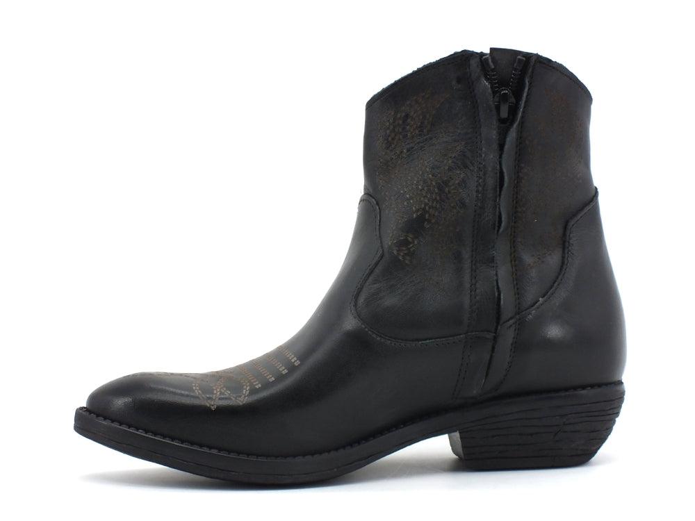 DIVINE FOLLIE Black Texan Ankle boot MARTA80