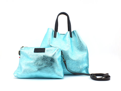 COLOR BAG Borsa + Pochette Turchese MNL-TURK