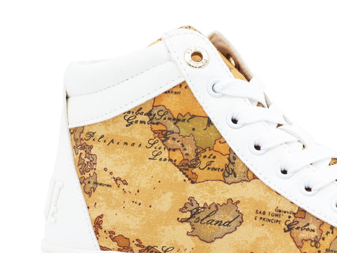 ALVIERO MARTINI 1° CLASSE Sneaker Bianco Geo Beige P3A4-10531-0208