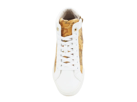 ALVIERO MARTINI 1° CLASSE Sneaker Bianco Geo Beige P3A4-10531-0208