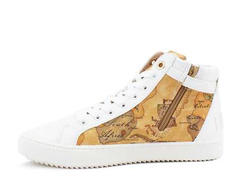 ALVIERO MARTINI 1° CLASSE Sneaker Bianco Geo Beige P3A4-10531-0208