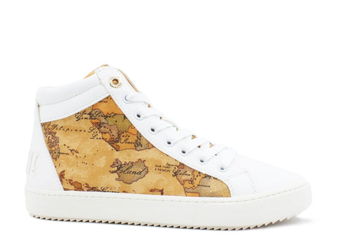 ALVIERO MARTINI 1° CLASSE Sneaker Bianco Geo Beige P3A4-10531-0208