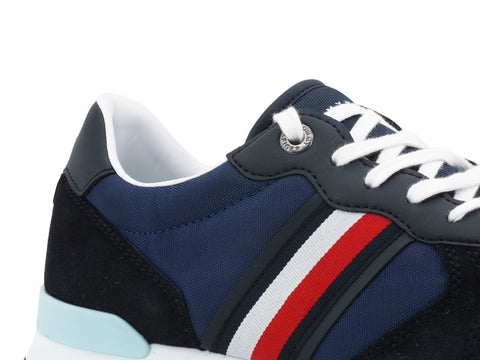 TOMMY H. Iconic Material Mix Runner Blue Ink FM0FM02667