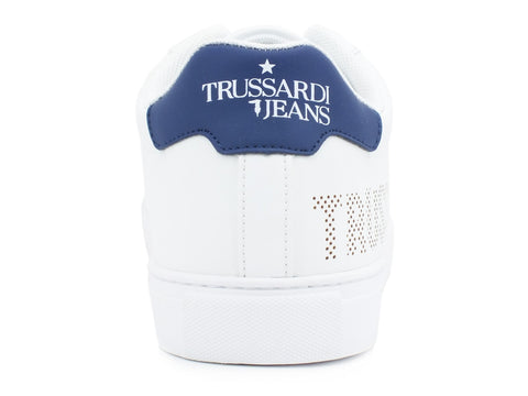 TRUSSARDI Sneaker White Blue Navy 77A00228
