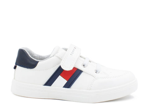 TOMMY H. Sneaker White Blue Red T1B4-30702