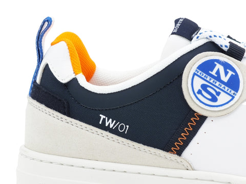 NORTH SAILS Sneaker White Navy Orange TW-01FLEX-030