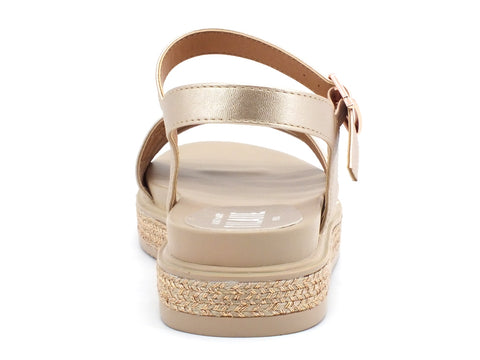 ALVIERO MARTINI 1° CLASSE Sandalo Oro Rosa Geo Beige P3A2-10582
