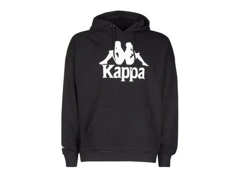 KAPPA Authentic Tenax Felpa Uomo Black White 3111GBW