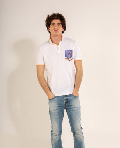 MARKUP T-Shirt Polo White Multi MK79168