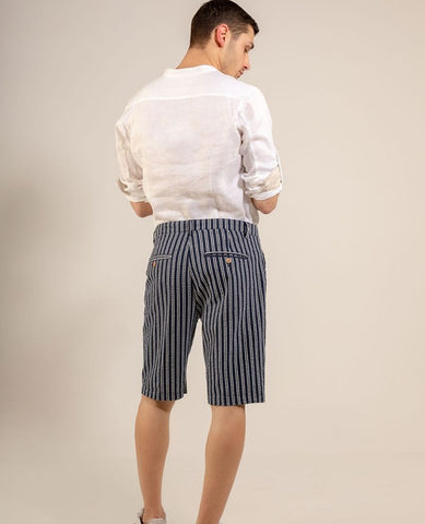 MARKUP Bermuda Righe Blu Bianco MK79645