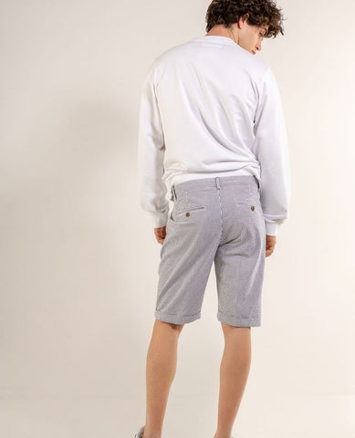 MARKUP Bermuda Righe Bianco Blu MK79641