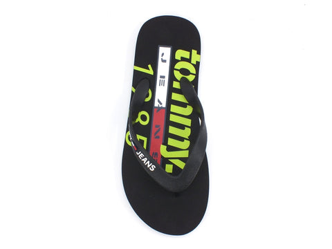 TOMMY HILFIGER Tommy Jeans Beach Sandal Print Ciabatta Black EM0EM00430