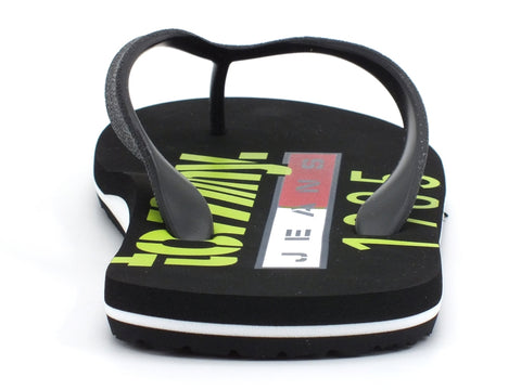 TOMMY HILFIGER Tommy Jeans Beach Sandal Print Ciabatta Black EM0EM00430