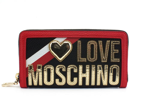 LOVE MOSCHINO Portafoglio Logo Nero Rosso JC5633PP0AKP100A