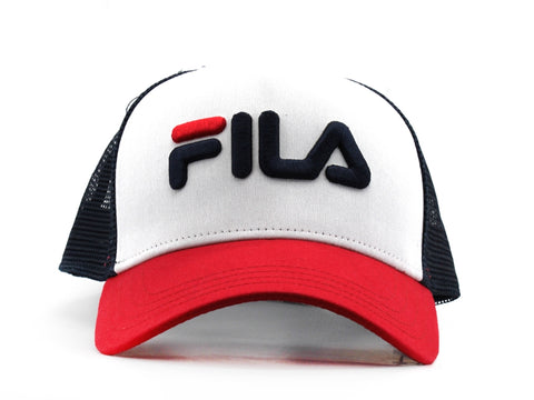 FILA Cappellino Trucker Logo Black Iris Red White 686045