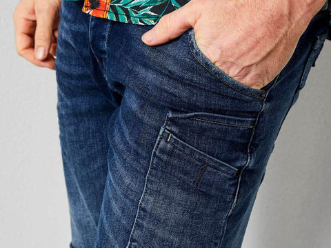 PETROL Bermuda Tasca Blu Jeans M-1000-SHO552