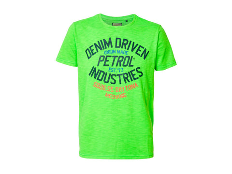 PETROL T-Shirt Logo Verde Fluo M-1000-TSR603
