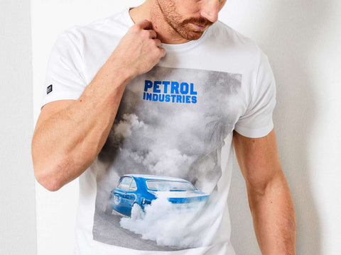 PETROL T-Shirt Stampa White M-1000-TSR624