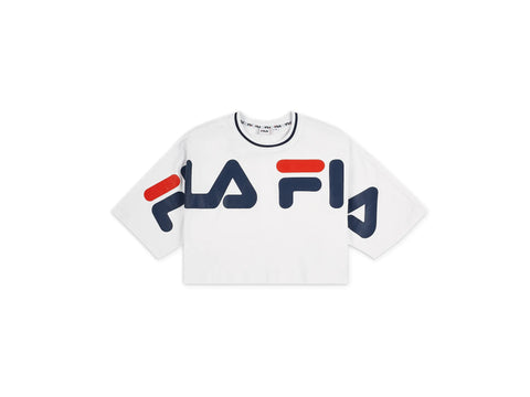 FILA Women Barr Cropped Tee T-Shirt Bright White 687497
