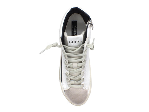 GUESS Firenze Sneakers Scarpe Hi White Black FM7FIMELE12