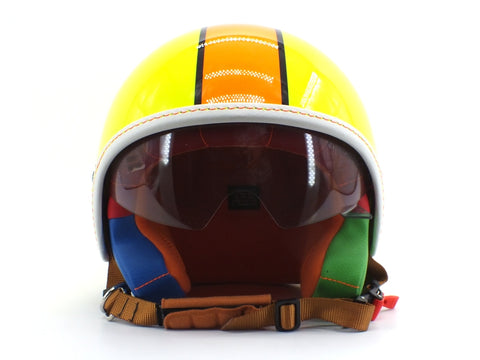 LAKE L4K3 Casco Jet Visiera Yellow Fluo