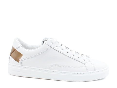 BRIMARTS Sneakers Uomo Pelle Bianco Beige 417808