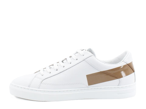 BRIMARTS Sneakers Uomo Pelle Bianco Beige 417808