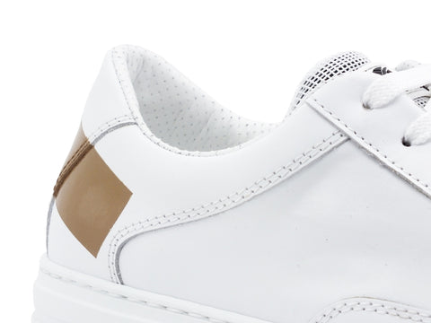 BRIMARTS Sneakers Uomo Pelle Bianco Beige 417808
