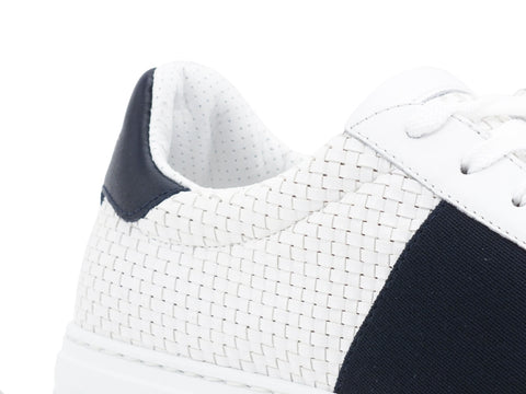 BRIMARTS Sneakers Uomo Pelle Bianco Navy 442808