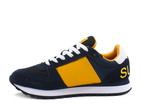 SUN68 Tom Side Band Sneakers Uomo Navy Blue Giallo Z40120