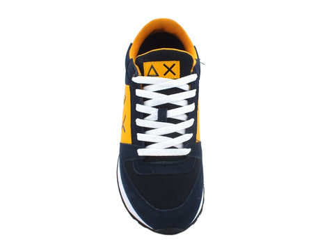 SUN68 Tom Side Band Sneakers Uomo Navy Blue Giallo Z40120