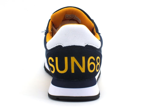 SUN68 Tom Side Band Sneakers Uomo Navy Blue Giallo Z40120