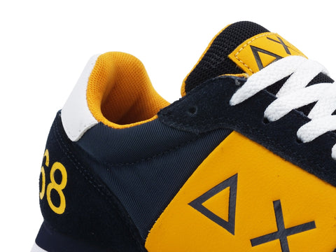 SUN68 Tom Side Band Sneakers Uomo Navy Blue Giallo Z40120
