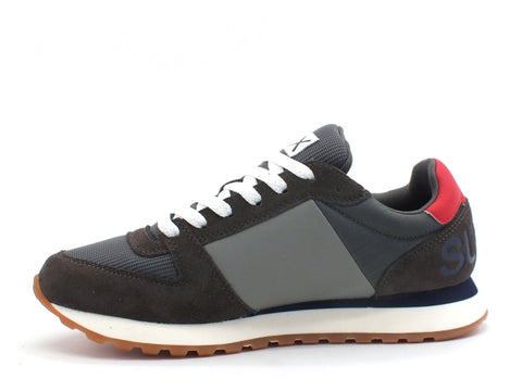 SUN68 Tom Side Band Sneakers Uomo Grigio Scuro Z40120