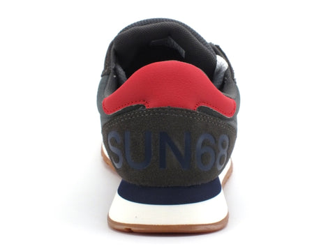 SUN68 Tom Side Band Sneakers Uomo Grigio Scuro Z40120