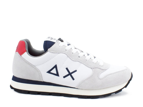 SUN68 Tom Solid Sneakers Uomo Bianco Navy Blue Z40101