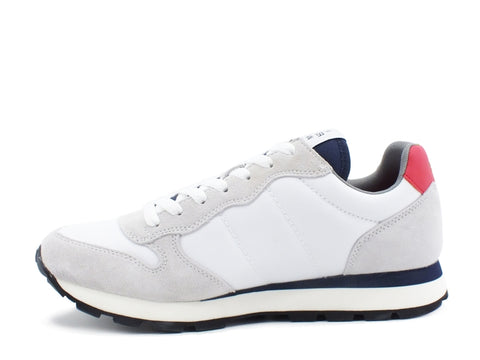 SUN68 Tom Solid Sneakers Uomo Bianco Navy Blue Z40101