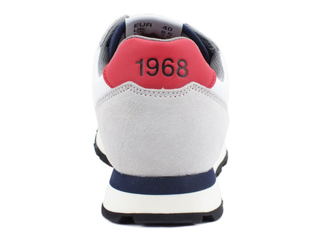 SUN68 Tom Solid Sneakers Uomo Bianco Navy Blue Z40101