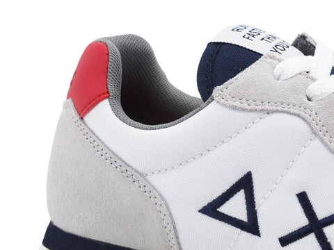 SUN68 Tom Solid Sneakers Uomo Bianco Navy Blue Z40101