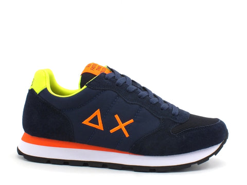 SUN68 Tom Fluo Sneakers Uomo Navy Blue Z40102