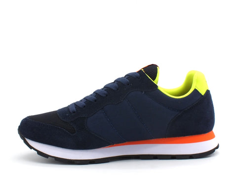 SUN68 Tom Fluo Sneakers Uomo Navy Blue Z40102