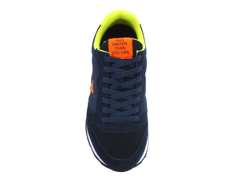 SUN68 Tom Fluo Sneakers Uomo Navy Blue Z40102
