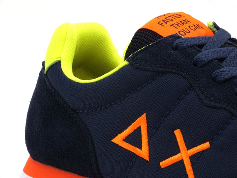 SUN68 Tom Fluo Sneakers Uomo Navy Blue Z40102