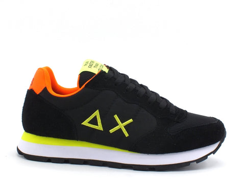 SUN68 Tom Fluo Sneakers Uomo Nero Z40102