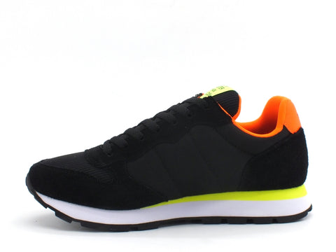 SUN68 Tom Fluo Sneakers Uomo Nero Z40102