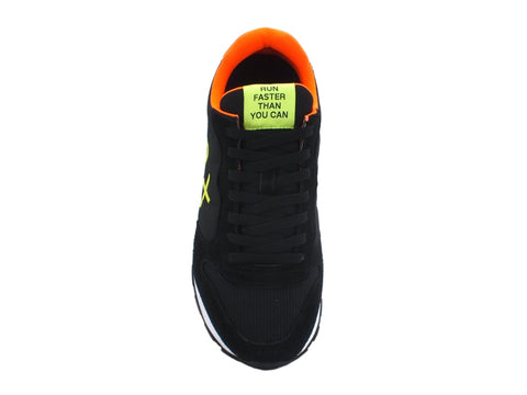 SUN68 Tom Fluo Sneakers Uomo Nero Z40102
