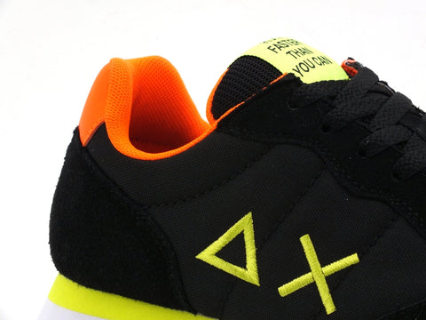 SUN68 Tom Fluo Sneakers Uomo Nero Z40102