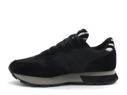 SUN68 Ally Star Girl Zebra Sneakers Donna Nero Z40212